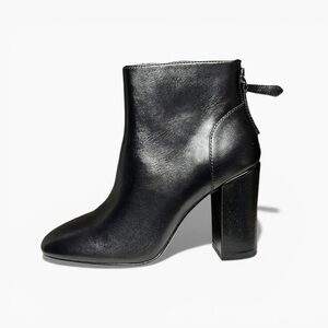 🌻NEW w/Box ASH Joy Black Leather Western High Heel Ankle Boots Women Size 5